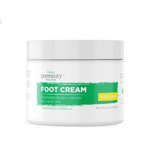 - Pureauty Naturals'‎ Foot Cream for Dry Feet Unisex Cracked Heels 6 oz Balm